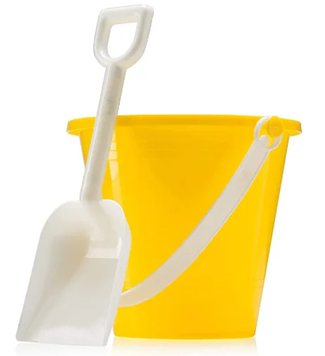 Custom Size Plastic Beach Sand Pails and Sand Shovels Plastic Beach Bucket Set for Kids in Summer Outdoor Activities
