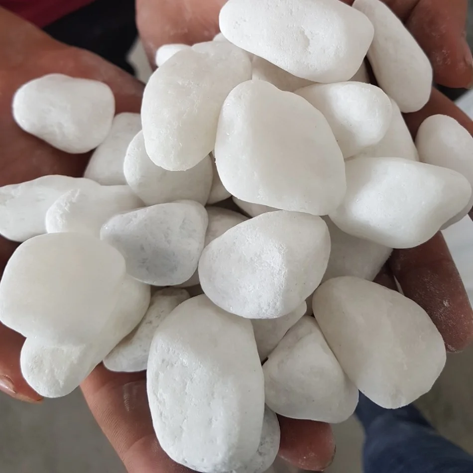 Manufacturer on white stone natural stone snow white pebble stone Vietnam origin