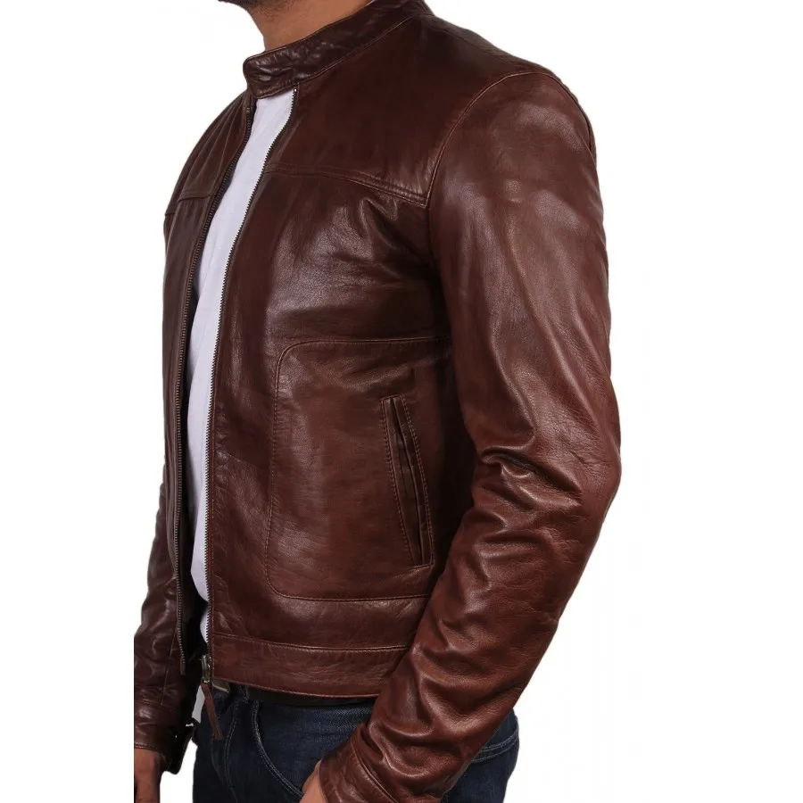 
Nomad USA Classic Leather Biker Jacket 