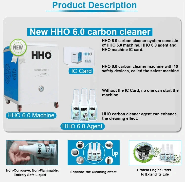 Other Car Care Equipment HHO Motor Kit 2000L/H Hydrogen Catalyst Catalytic Converter Inside Engine Carbon Cleaning Machine