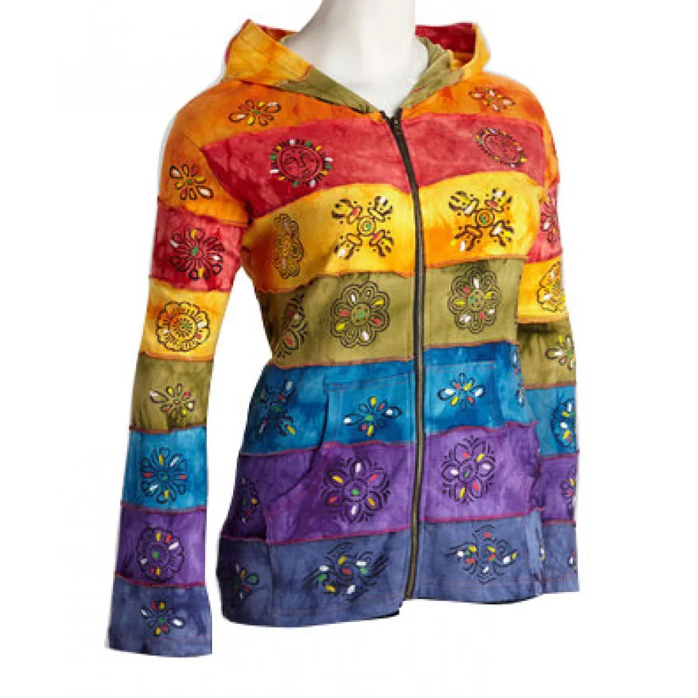 Rainbow Cotton Women Jackets