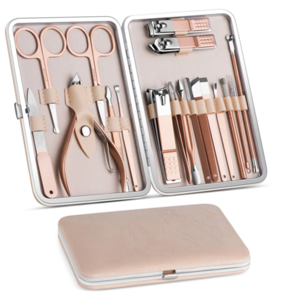  Оптовая цена популярные Стильные инструменты черные наборы для маникюра и педикюра