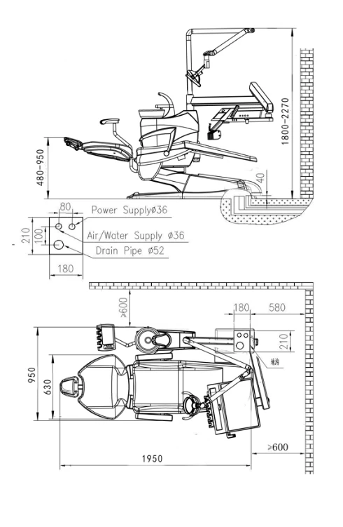 China best quality sillon unidad odontologia dental dentist treatment unit chair price
