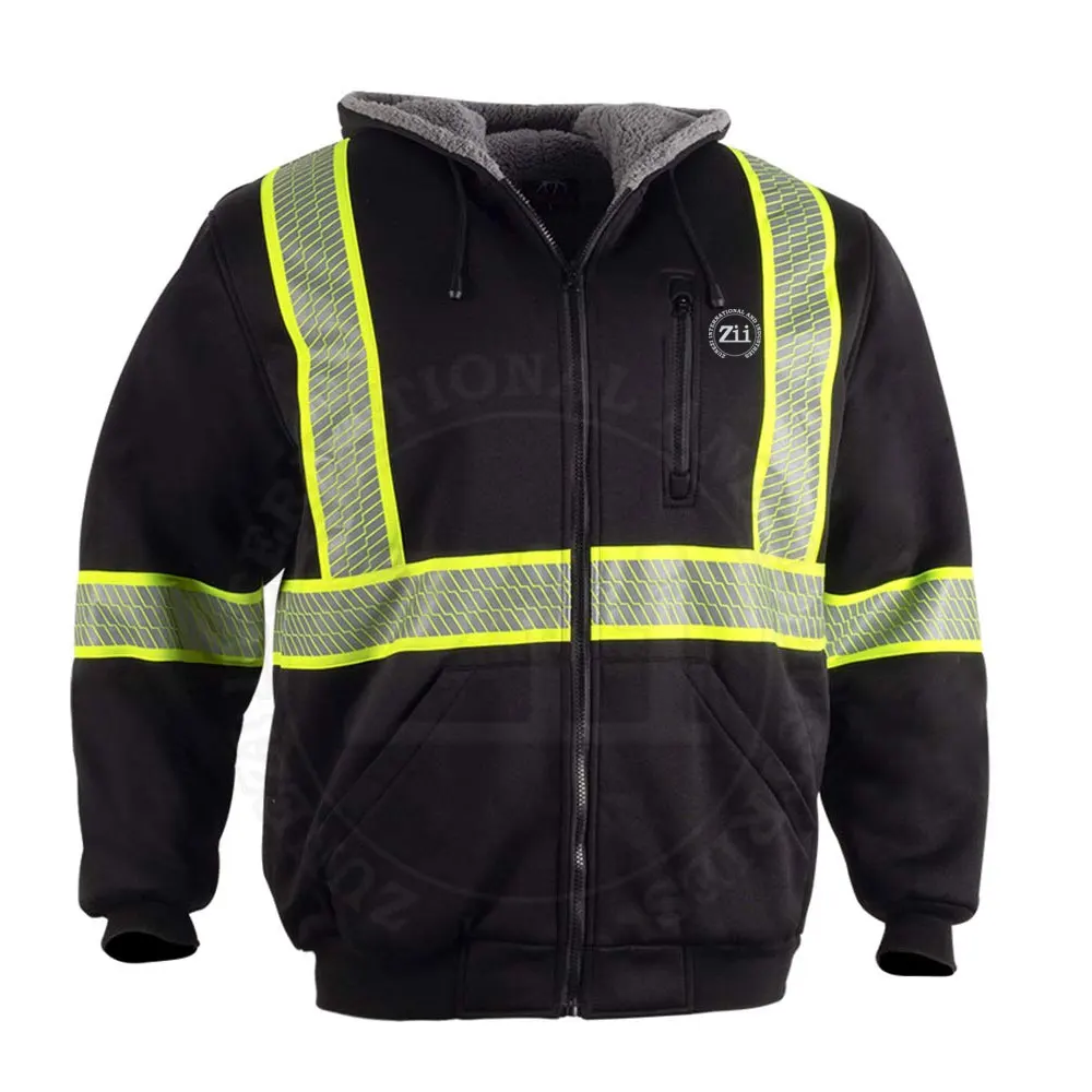 Custom Safety Workwear Jackets Reflective Motorcycle Waterproof Jackets High Visibility Reflective Running Jacket