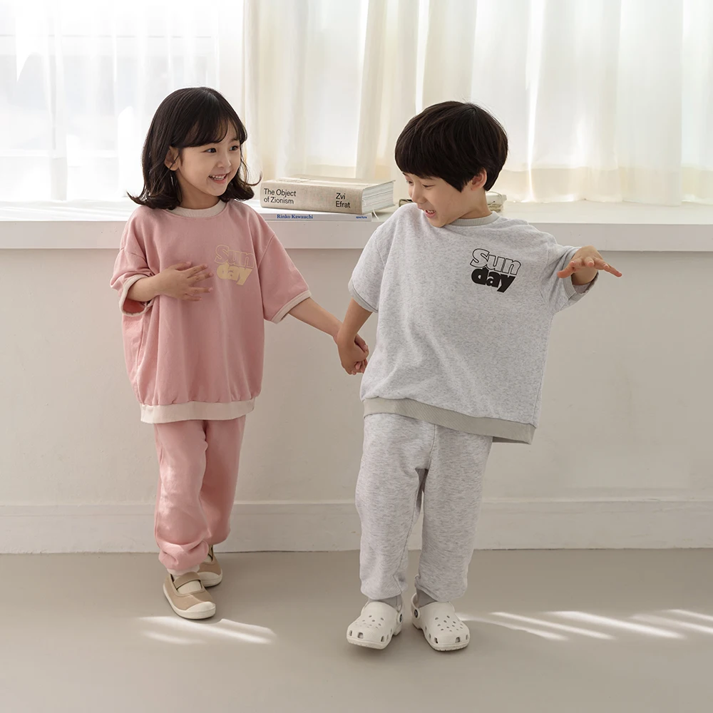 DE MARVI Kids Toddler Matched Elastic Waist Sweatpants Boys Girls Trousers Wholesale Korean Manufacturer MADE IN KOREA