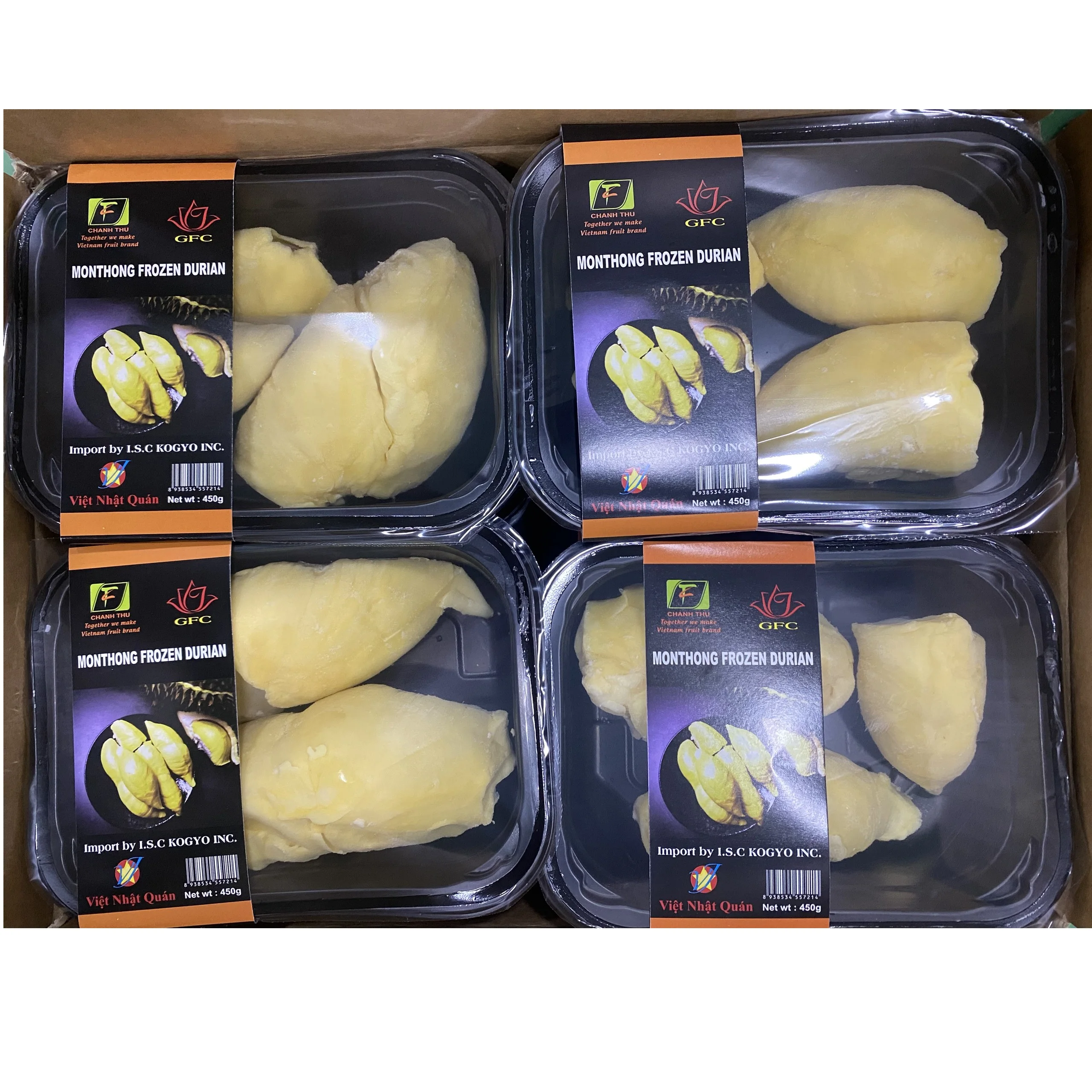 Premium Grade 500 - 1000 tons/ month  24 months Shell Life Sweet Taste Year Round Season Frozen Durian Export From Vietnam