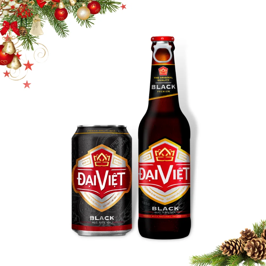 Hot sale alcoholic beverages Black beer Vietnamese wine Daiviet beer
