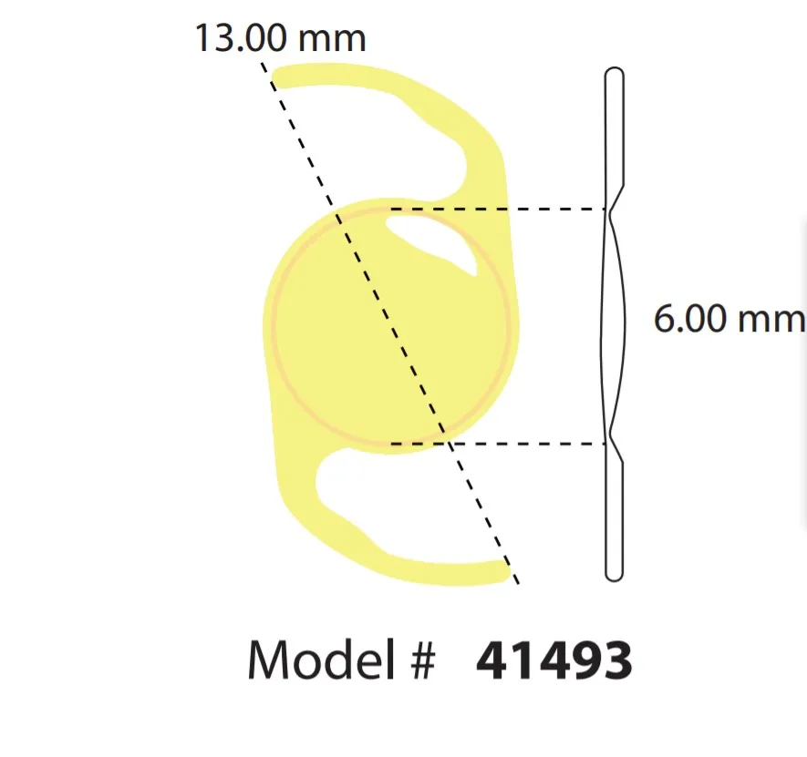 
hydrophobic foldable 13mm -6mm Intraocular lenes IOL for Cataract Opthalmic solutions Aspheric Yellow 