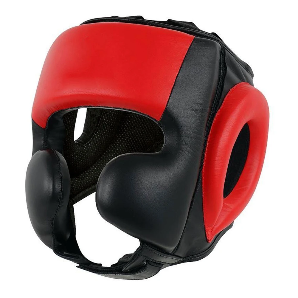 
Boxing Head Guard Helmet Face Protector Real leather For Men mma boxing head guard fully protected 
