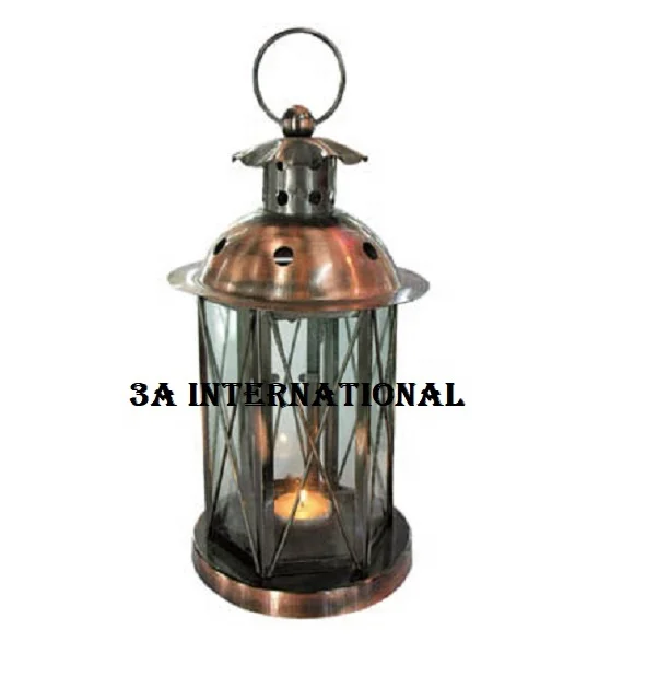 
Pure Copper Antique Designer Metal Candle Lantern For Wedding Party Decoration Tabletop Decorative Candle Hanging Lantern 