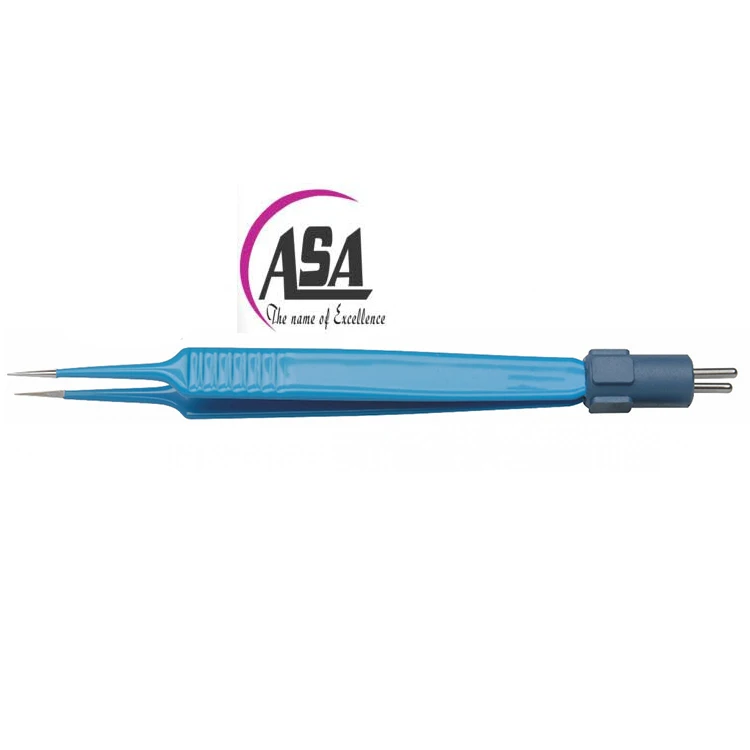 Bipolar Electrosurgical Forceps Non Stick Bipolar Bayonet 220mm 1.5mm Tip Forceps