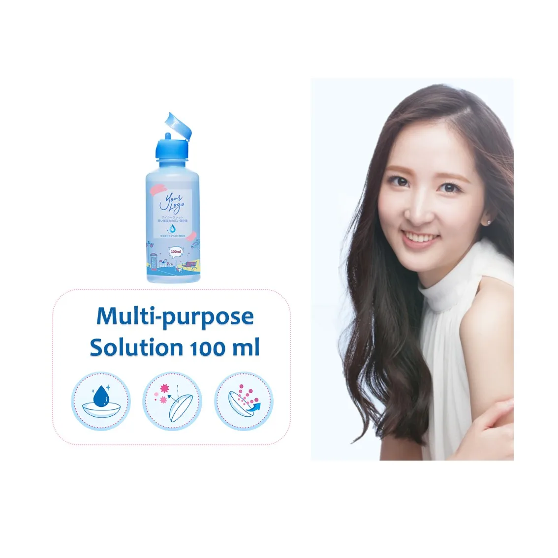 
Hot Selling 100 ml Multi-Purpose Lens Solution For Any Lens 