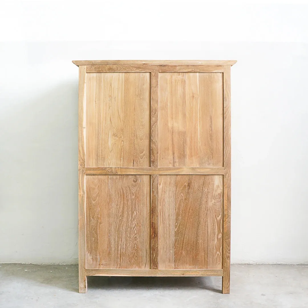 
High quality natural rattan and wood cabinet kitchen storage made in Vietnam 