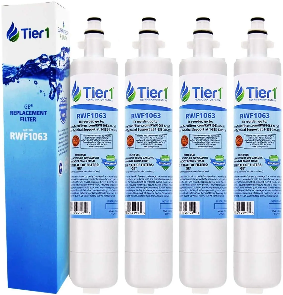 Refrigerator Water Filter Replacement with Activated Carbon Media to Reduce Chlorine Taste and Odor
