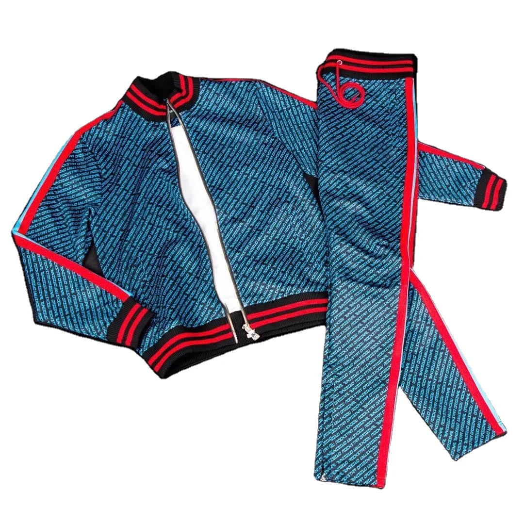 
 Autumn Hoodie Crop Top And Trousers Zip Up Tracksuit Women Patchwork Leisure Sports 2 Piece Sets  