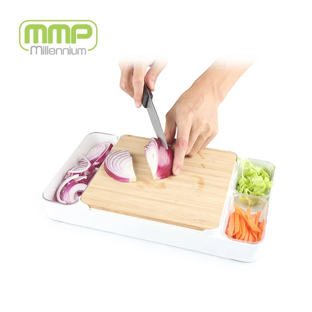 Cutting board set(PP/Bamboo) with condiment bowls mmp kitchen tools gadgets GRS recycle material accessories kitchenware
