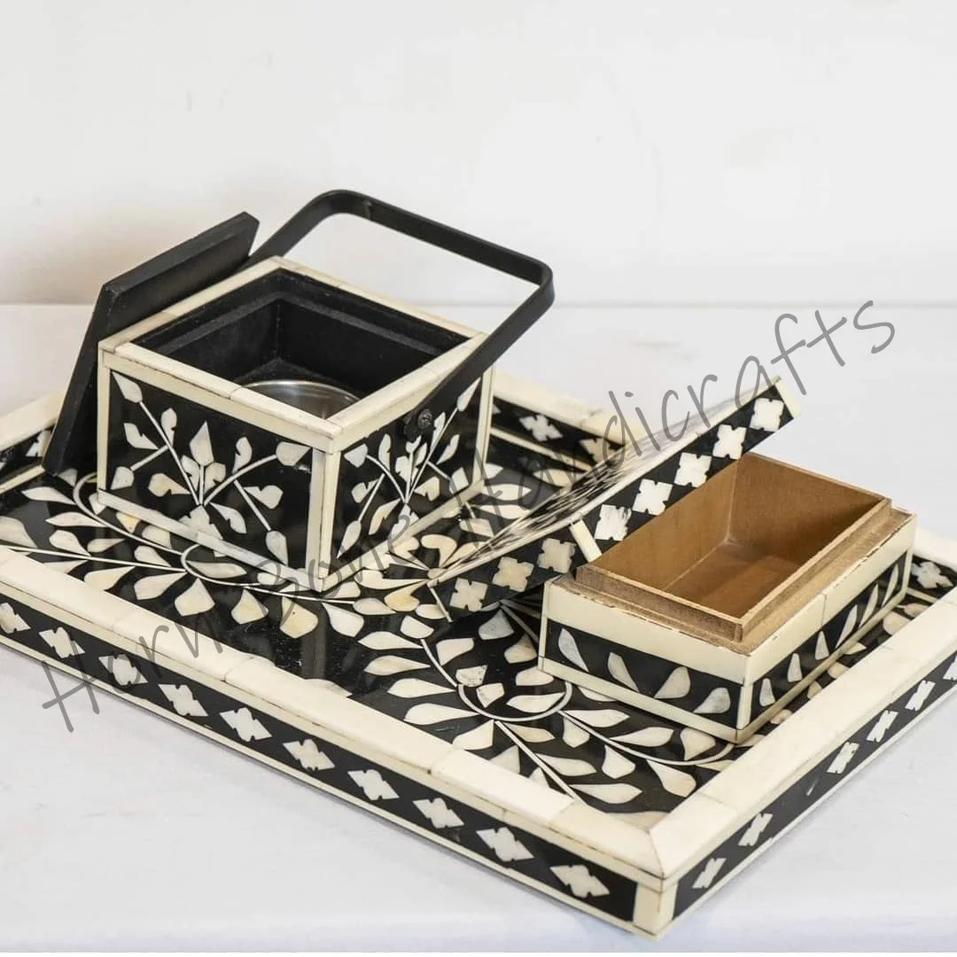 Handmade Mother of Pearl Inlay Bakhoor Incense Burner Set, Incense Mubkhar Oud Bakhoor Box and Burner Mubkhara UAE QATAR BAHRAIN