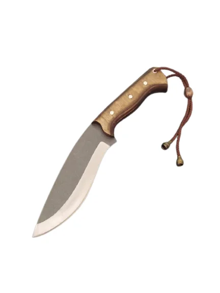  Длинный нож KUKRI из углеродистой стали ручной работы для охоты выживания на природе с фиксированным лезвием и деревянной ручкой