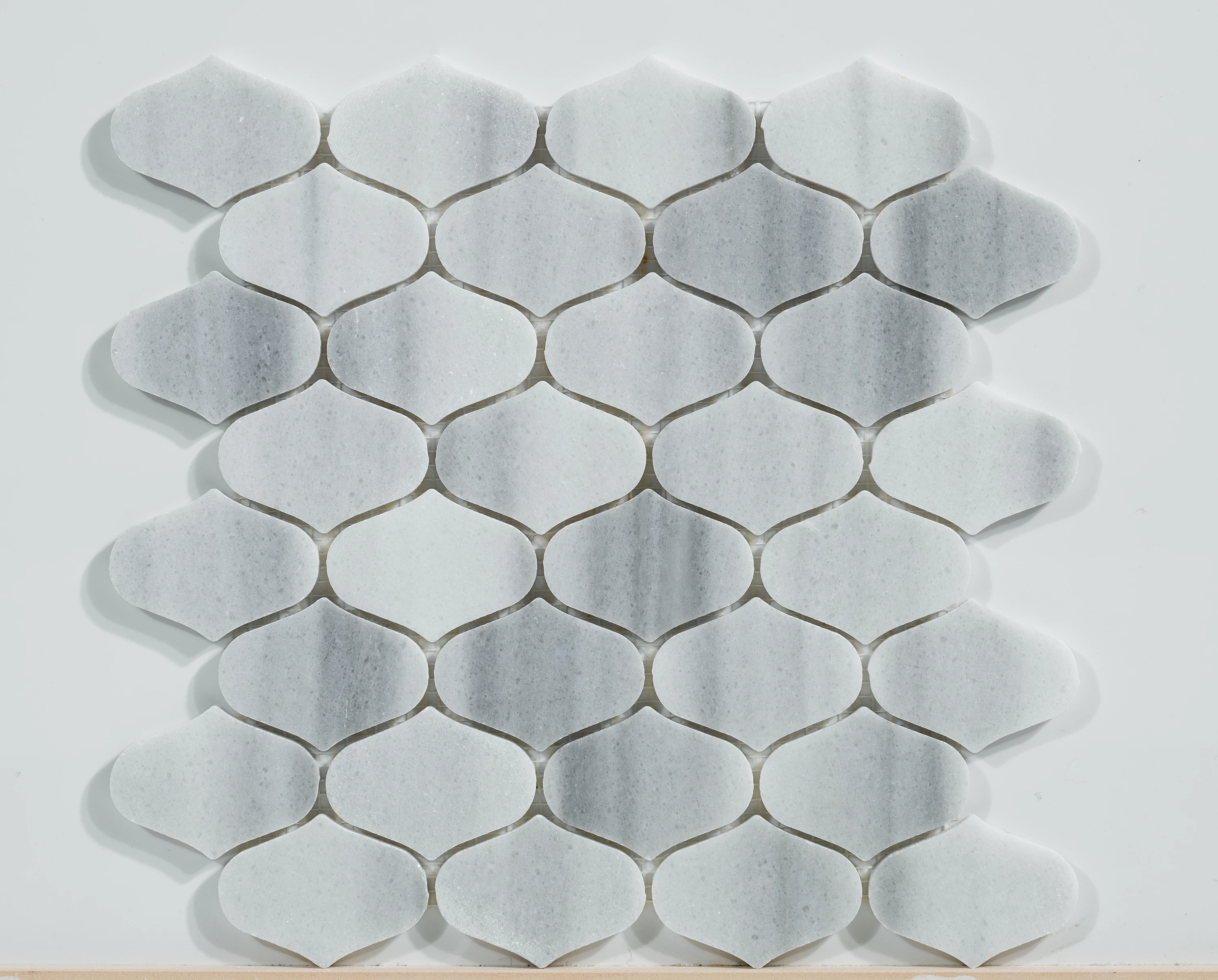 
Flower Pattern White Carrara Waterjet marble mosaic 