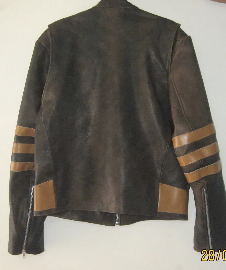 Невидимые спортивные тонкие кожаные куртки X мужские коричневые из Росомаха