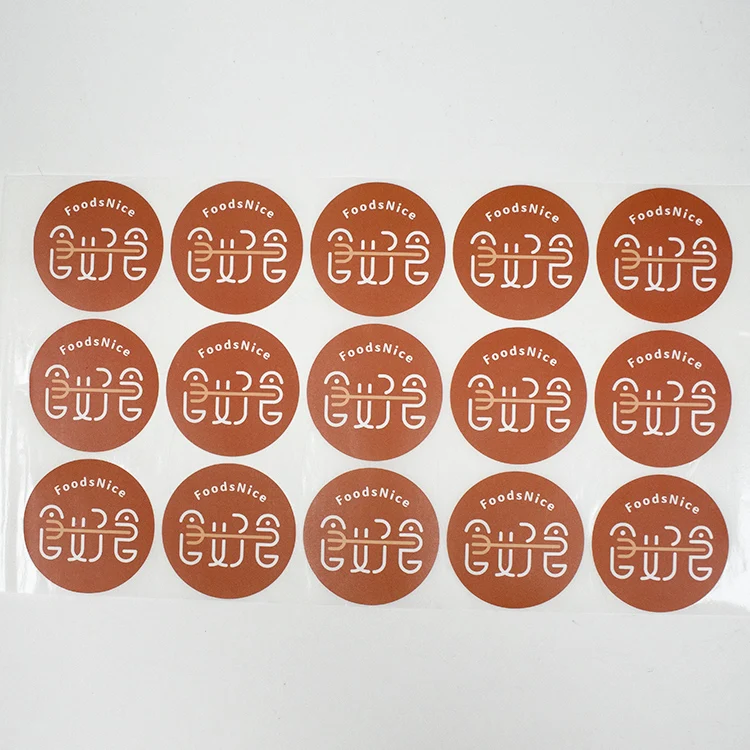 5.5 x 5.5 cm Sticker Waterproof Matte Lamination coated paper sticker print your logo