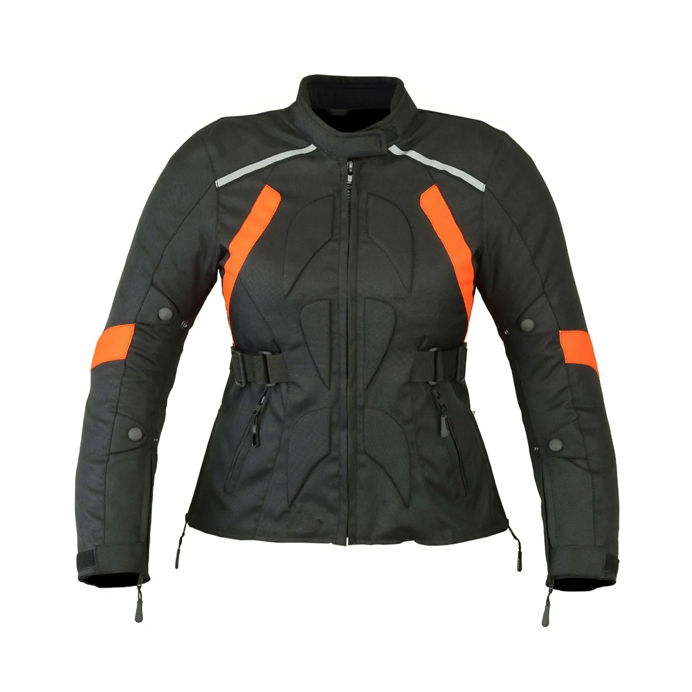 Women Motorbike Embroidery Cordura Jacket Made of top quality 600D Denier Cordura Fabric men leather jacket
