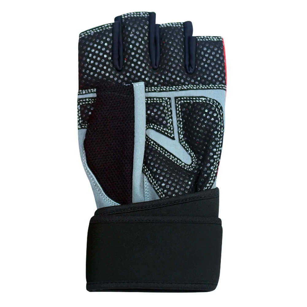 
Latest Range Genuine Leather Silicon Palm Protection Exercise Weightlifting Training Gym Gloves 