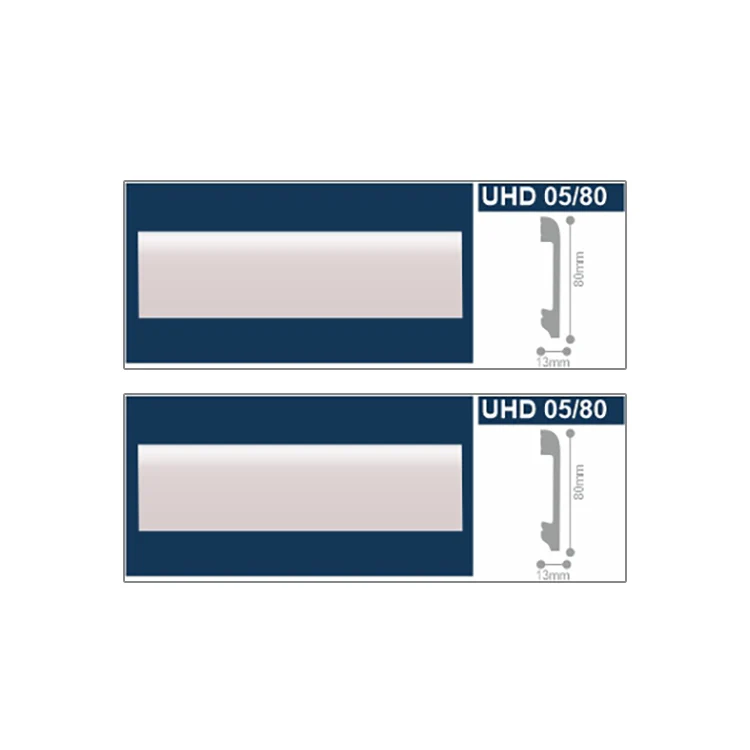 Flooring baseboard UHD 05/80 2,4m ps skirting