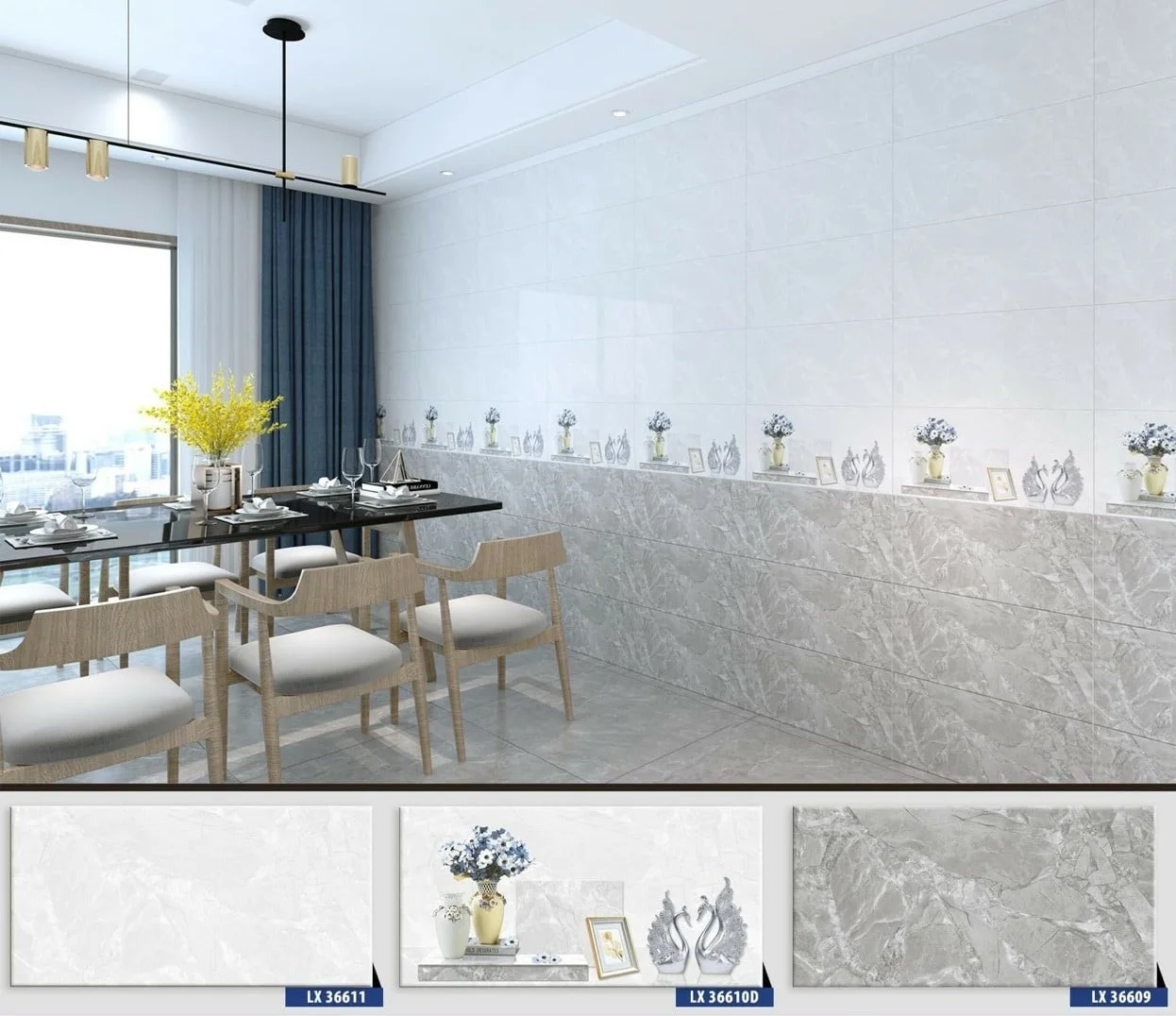 CMC глазурованная полированная керамическая мраморная настенная плитка оптом