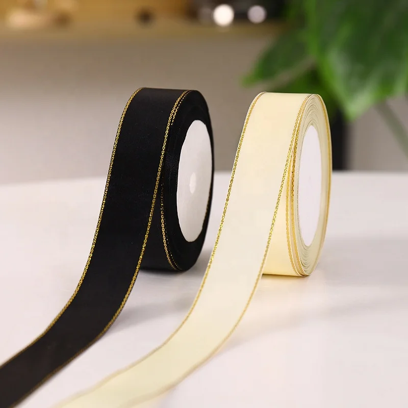 2cm Gilt ribbon used for gift box cake box bouquet packing wedding party decoration