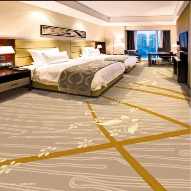 New Axminster Wool Carpet Design Luxury Hotel Banquet Hall Carpet Rolls in Guangzhou Machine Made