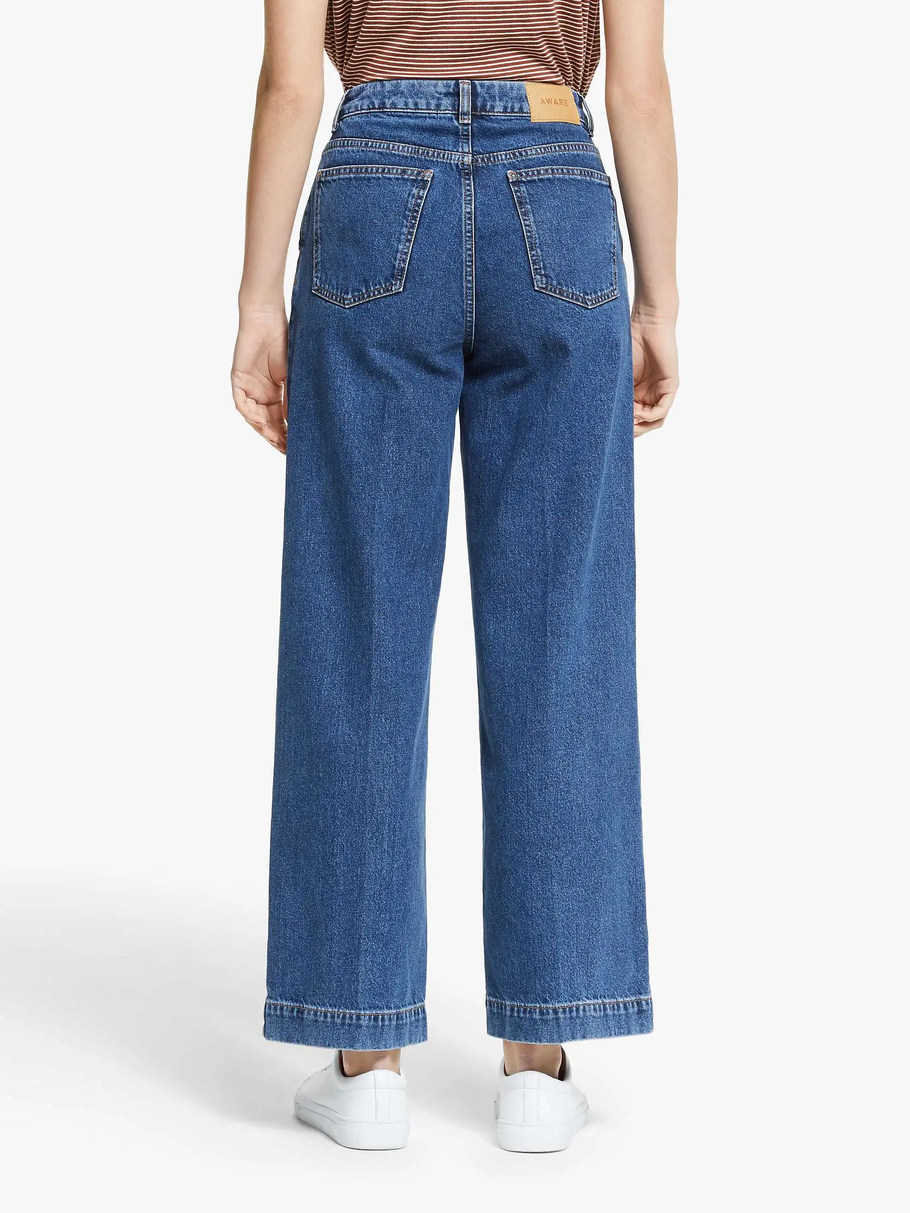 Best quality Soft high rise wide legs jeans relaxed style women pants