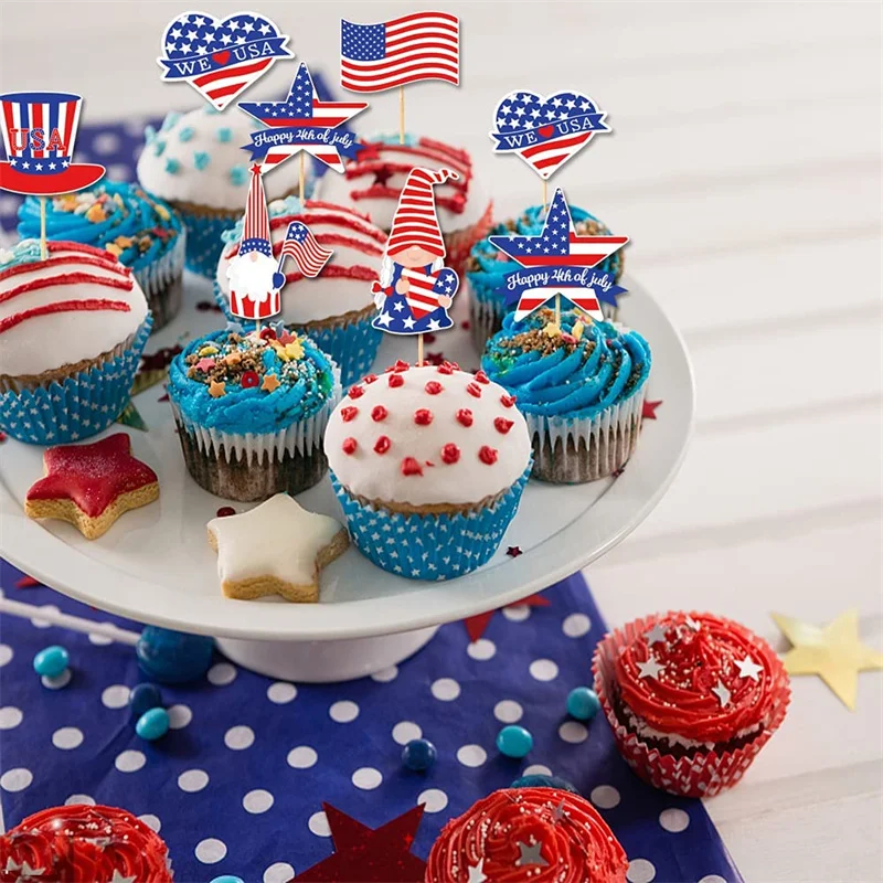 Wooden Sparrows Lock Bamboo Drinking Happy Birthday Banner Design Flag Party Pick With Heart Shape