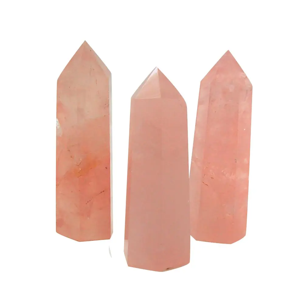 
Wholesale Beautiful Natural Agate Wands Hand Carved Healing Rose Quartz Stone Towers Buy From Orgone Export 