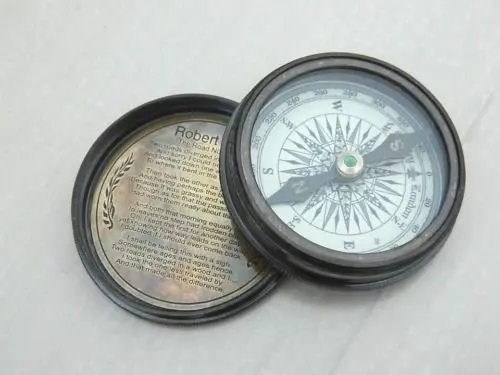 Nautical Antique Brass Poem Compass Indian Handicraft Item