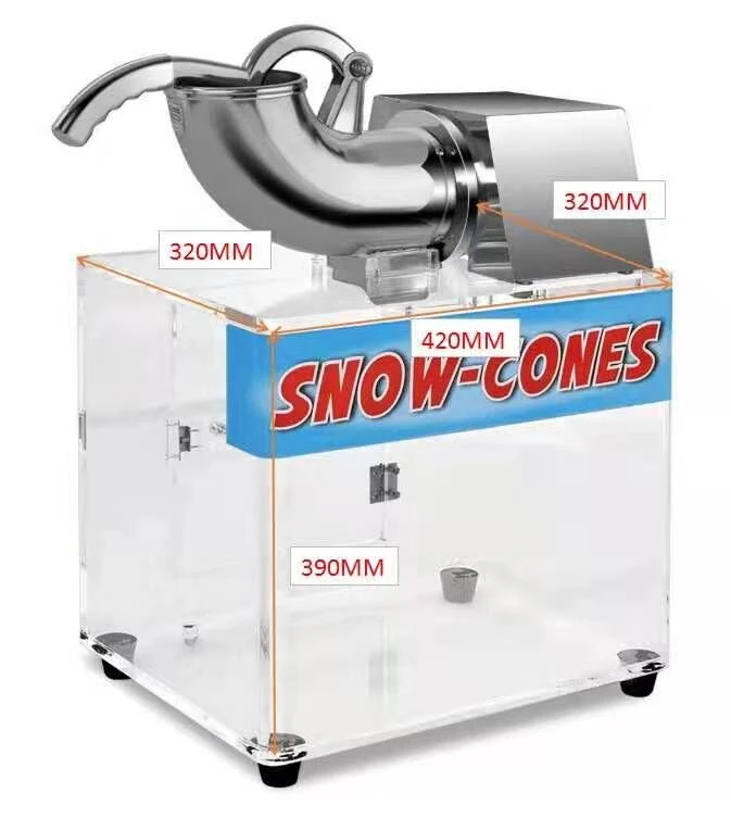 Electric Stainless Steel Snow Cone Maker Automatic Ice Crusher Machine Kitchenware with Customized Logo for Household Use