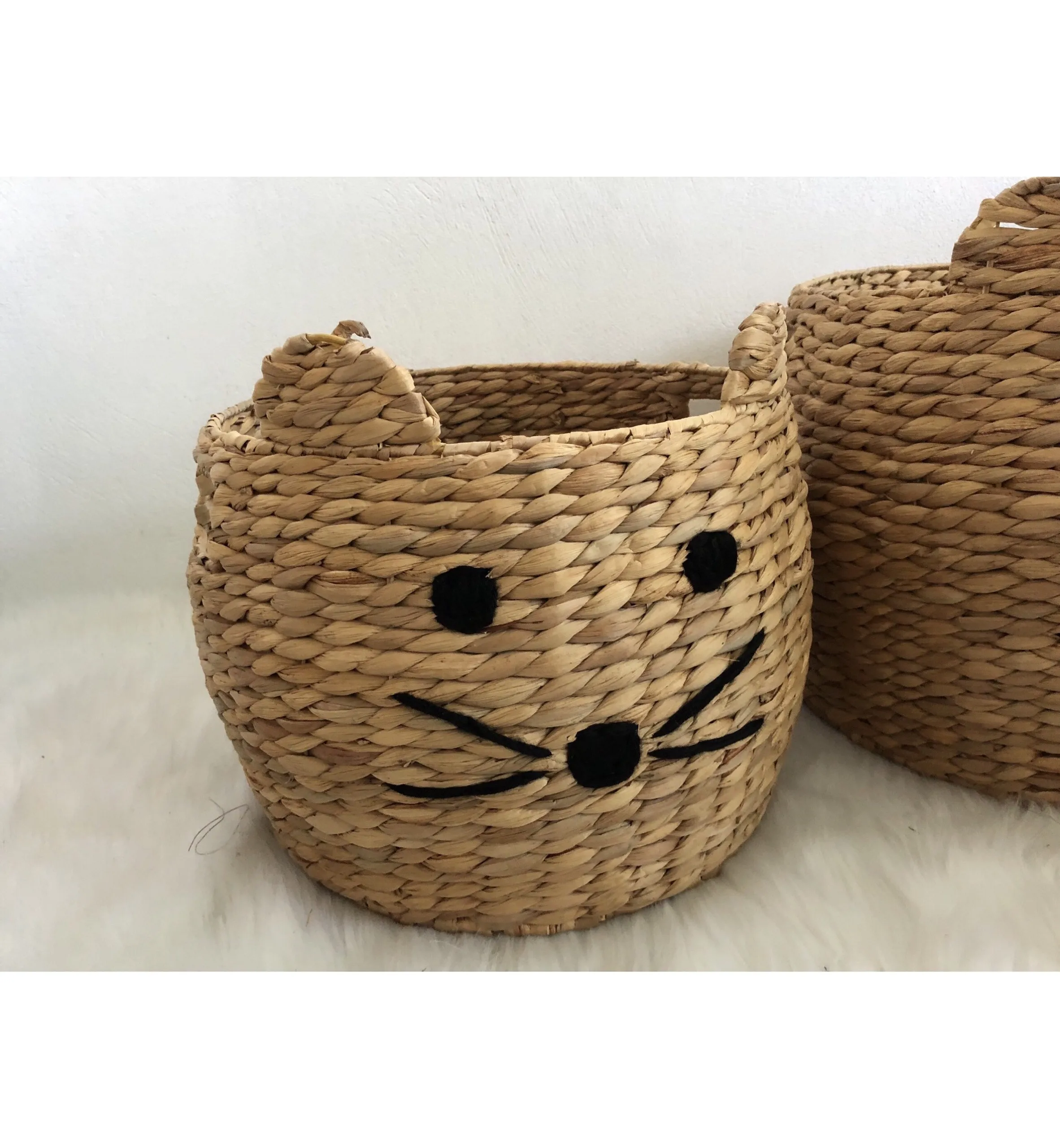 Best Selling Animal Basket For Kid - Natural Water Hyacinth Basket For Kids room, Laundry, Home Decoration - OEM ODM