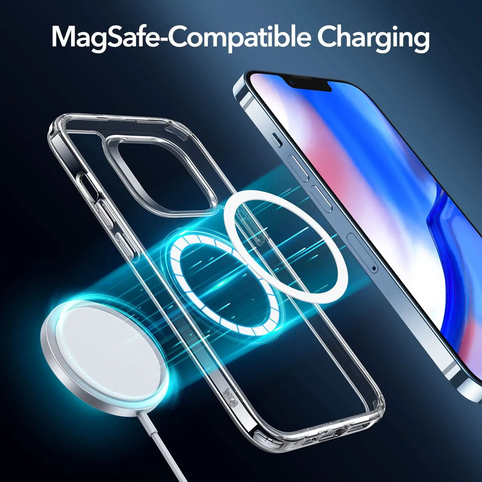 Crystal Clear Magnetic Phone Case For iPhone 13 Pro Max 13 Mini Shockproof Mobile Phone Accessories TPU PC Magnetic Back Cover