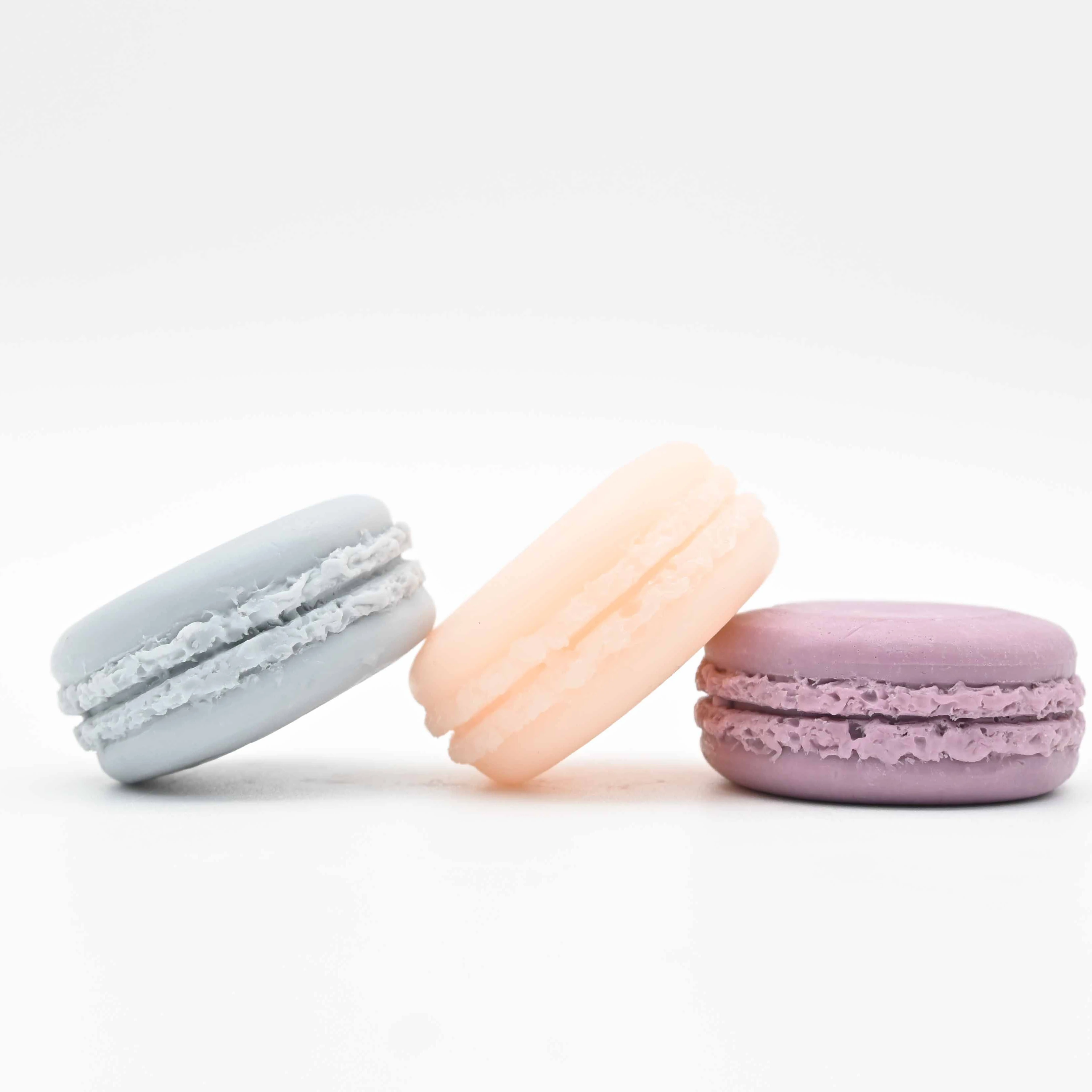 Macaron style lavender bar soap for face body clean and good smell