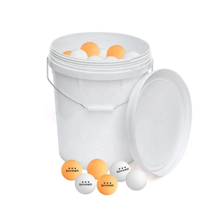 
Amazon bulk sale 3 star pingpong balls with white and yellow color 100 pcs per bag 