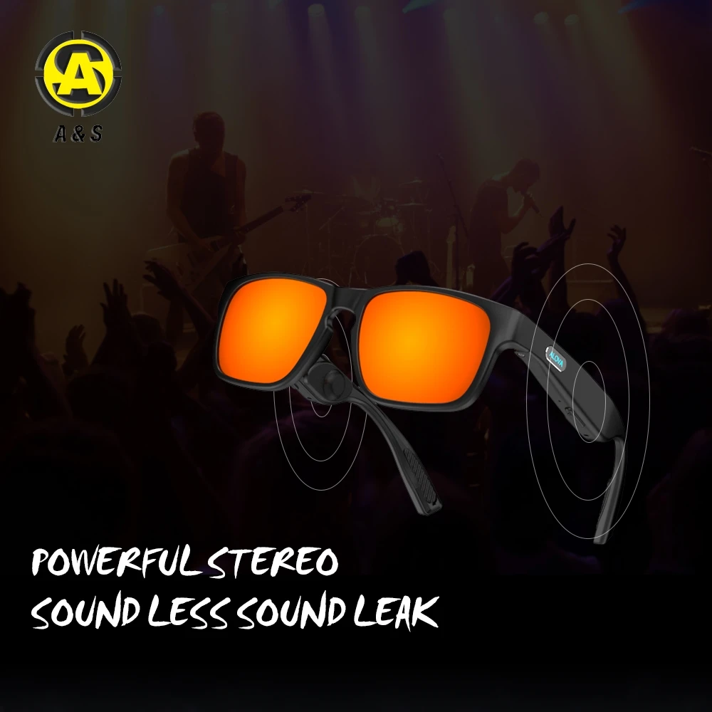 2019 new product Bone Conduction Bluetooth Smart Sport Sunglasses Wireless Stereo Music Sunglasses bone-conduction technology