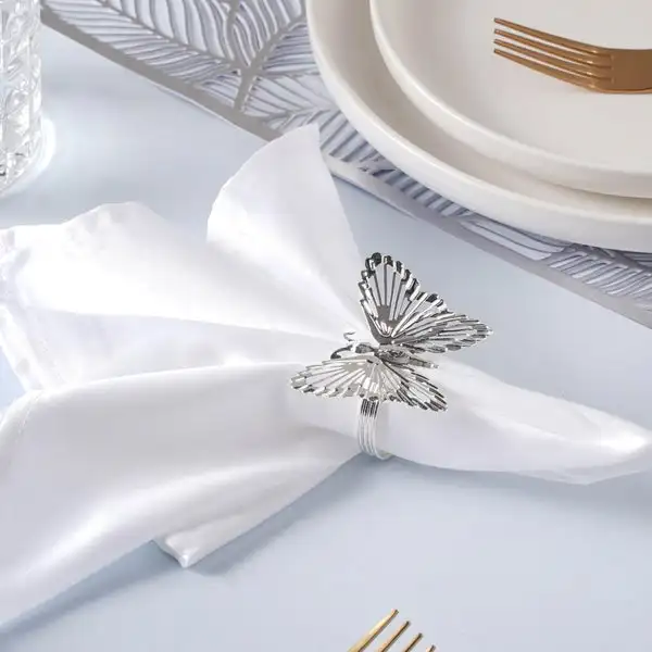 Unique Butterfly Napkin Ring super elegant with smooth polished finished Quality Material Metal Butterfly Table Decoration Rings
