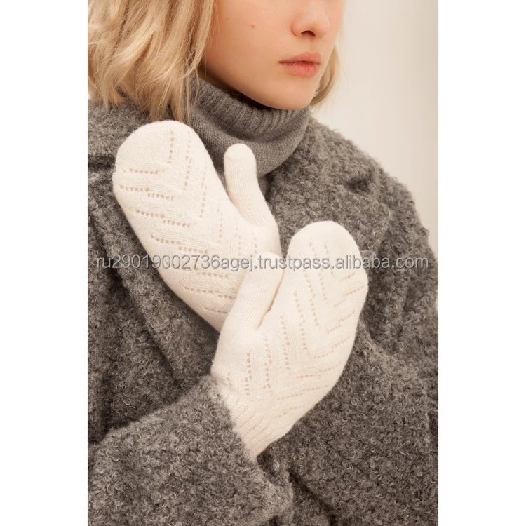 Качественные женские вязаные варежки для зимнего исторического сезона ручная работа Оренбурга оптовые цены пуховая трикотажная одежда