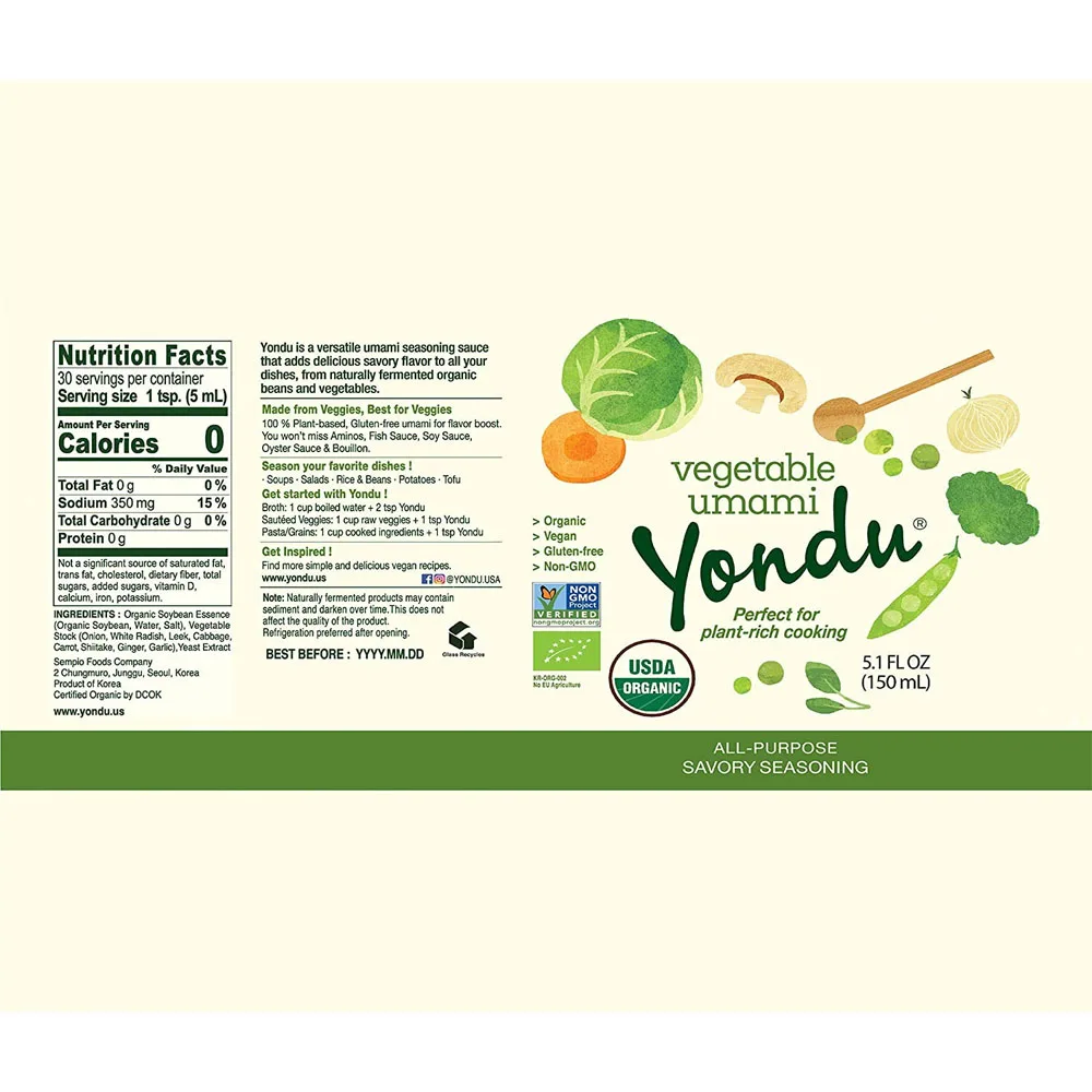 Yondu Vegetable Umami 28fl 830ml Umami Seasoning Topping Vegetables Soups & Pasta Best Flavor Essence for Food Umami Essence