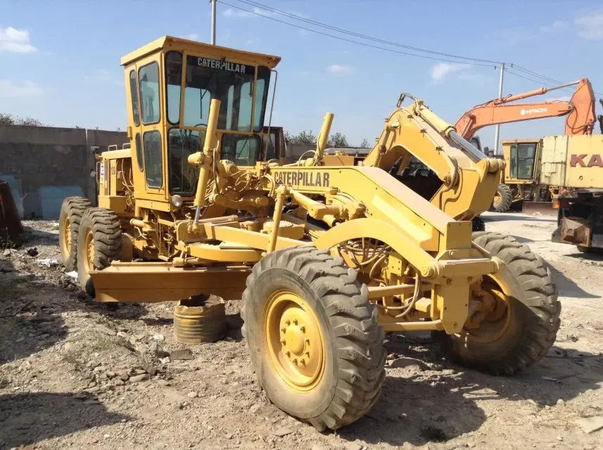 Оригинальный японский б/у автогрейдер Caterpillar 12G для продажи CAT 3306 двигатель 135HP