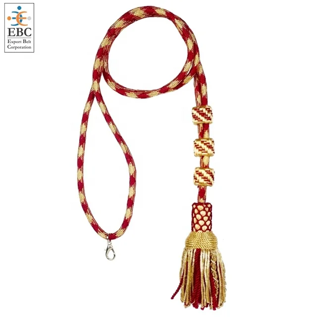 OEM Wholesale Gold Bullion Wire Tassel Pectoral Cord for Bishop Priest Stole Vestment Cross Green Gold Twisted Metallic Trim