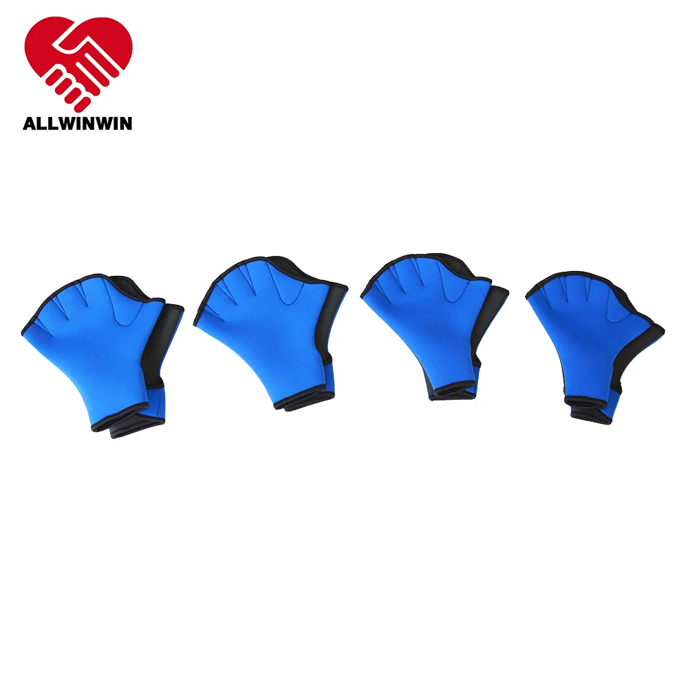 
ALLWINWIN SWG01 Swim Glovess   Aqua Training Blue Aquatic Fitness Water Equipment Resistance 