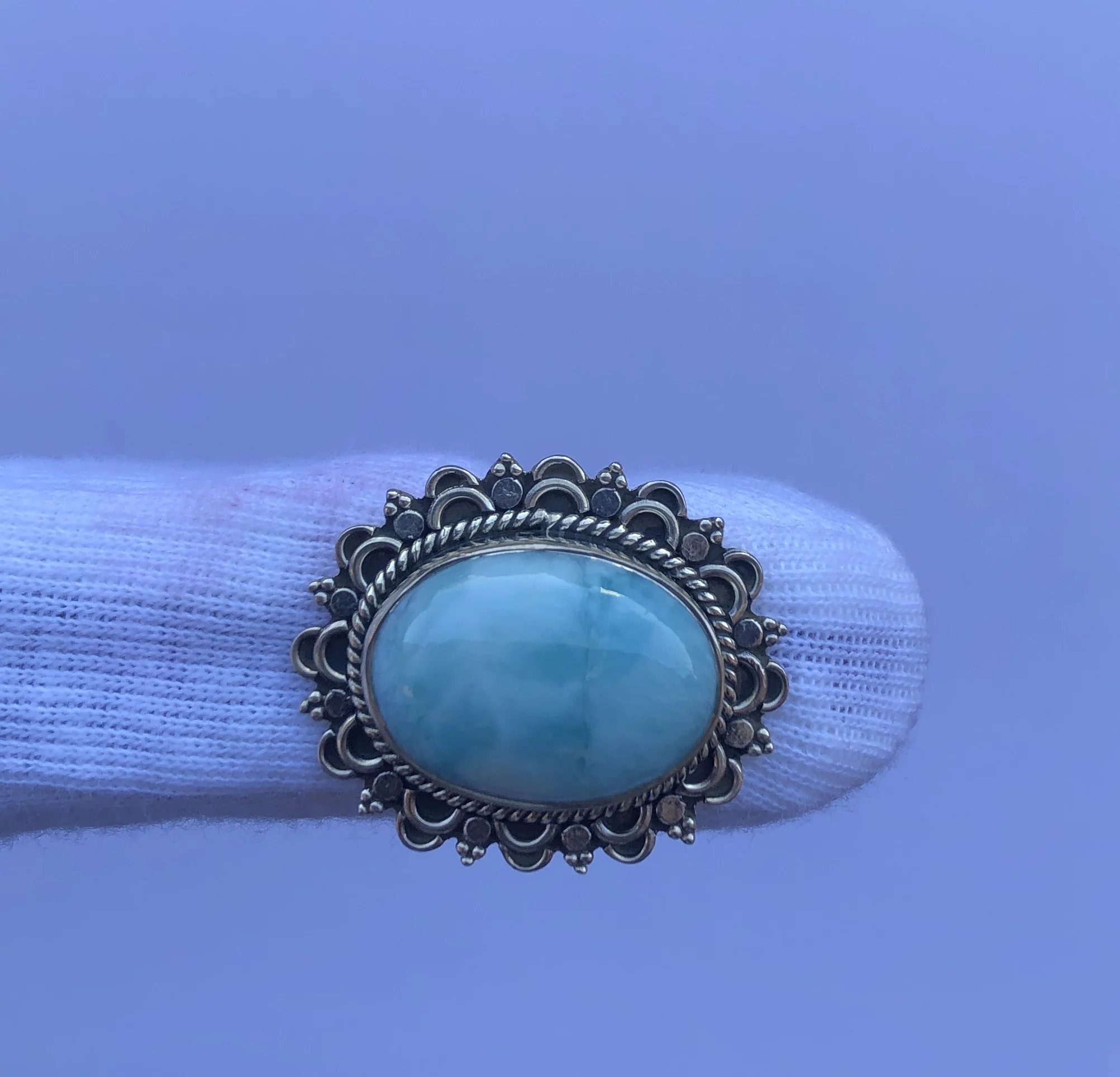 Natural Larimar Stone Semi Precious 925 Sterling Silver Gemstone Rings Jewelry at Best Wholesale Factory Price Online India Real