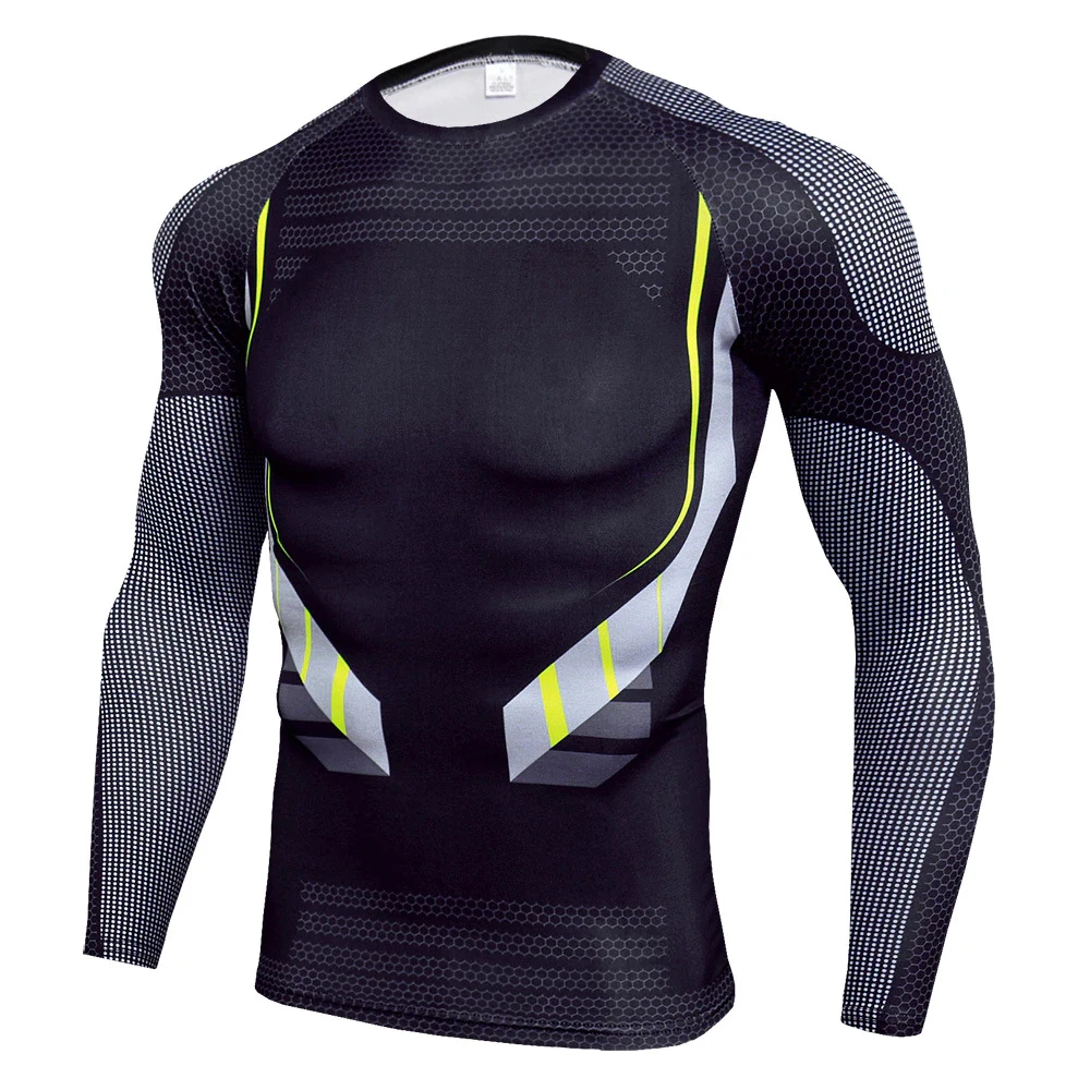 Men Compression Shirt Gym Fitness Running Shirt Bodybuilding Sport Base Layer Training Cycling Thermal Underwear