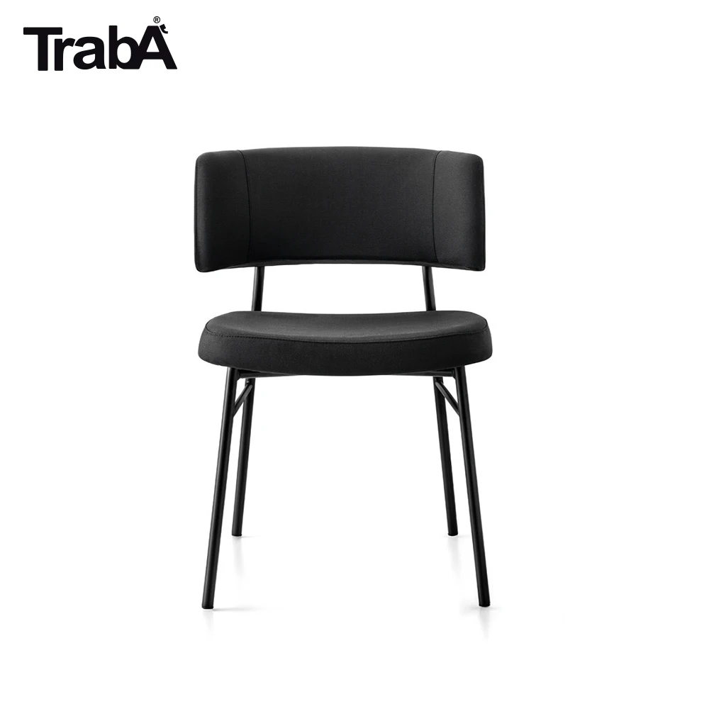 Best Quality Chair metal frame padded seat backrest fabric stackable